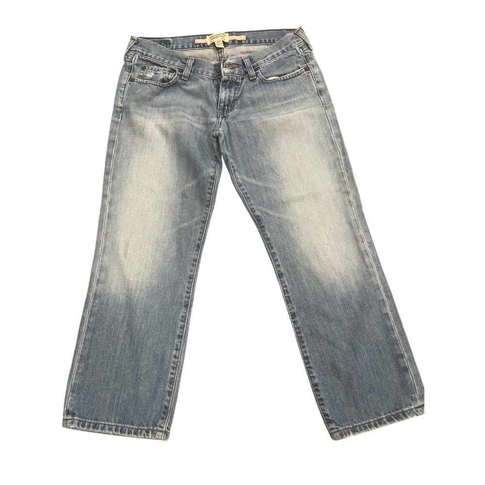 Abercrombie & Fitch Jeans Womens Low Rise Straight Light Wash Sz 6R Y2K Grunge